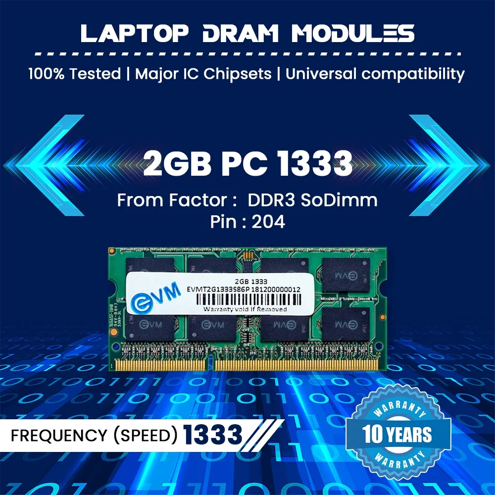 EVM Laptop Ram 2GB DDR3 1333Mhz view 6
